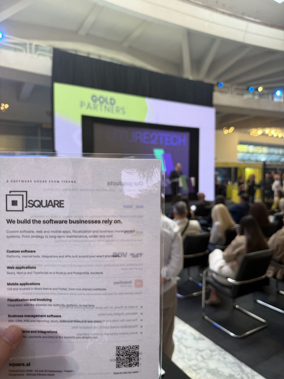 Il volantino di Square Software che abbiamo distribuito a Future2Tech 2026