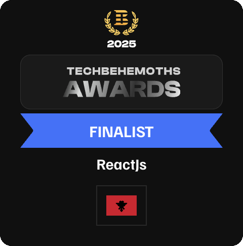 Finalistbadges TechBehemoths Awards 2025: ReactJS